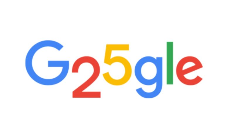 Google celebrates silver jubilee with special doodle