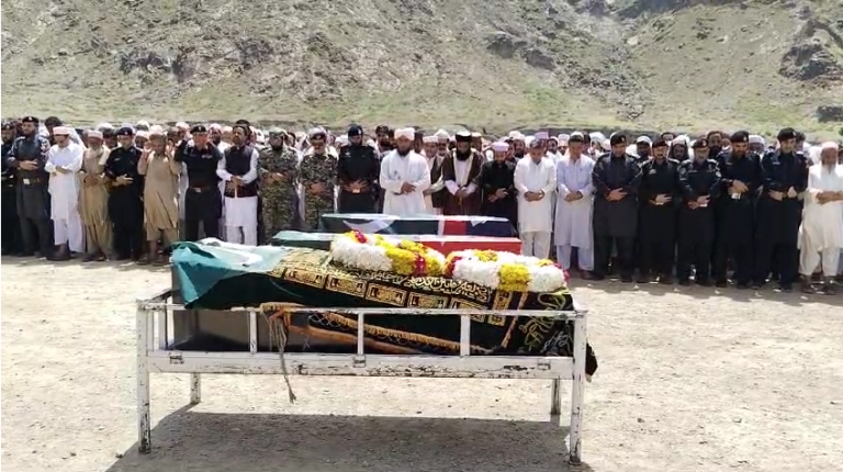 Funeral Prayer Offered for Police Martyred in Terrorist Attack in Khyber