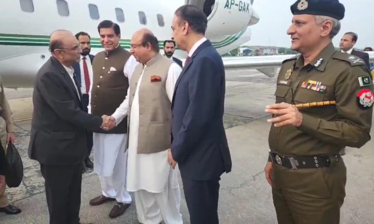 President Asif Ali Zardari Arrives Lahore