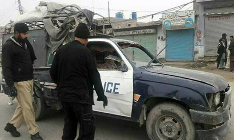 Three Injured Roadside Bomb Hits Police Vehicle in Bajaur