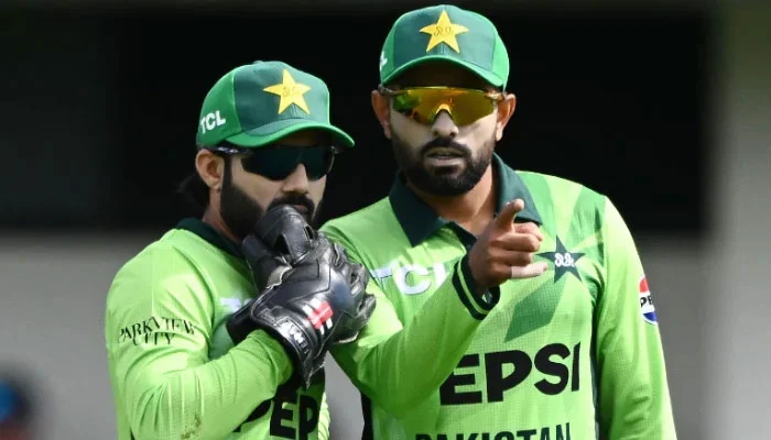 Babar Azam and Mohammad Rizwan Rise in Latest ICC ODI Rankings Mohammad Rizwan and Babar Azam during game one of the Men's ODI series between New Zealand and Pakistan at McLean Park, on March 29, 2025, in Napier. - AFP