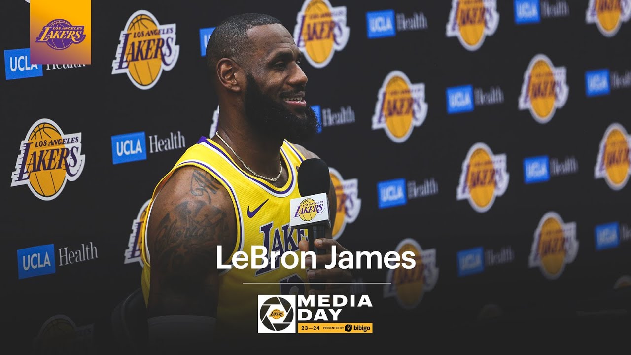 Lebron James at lakers media day 2025-26