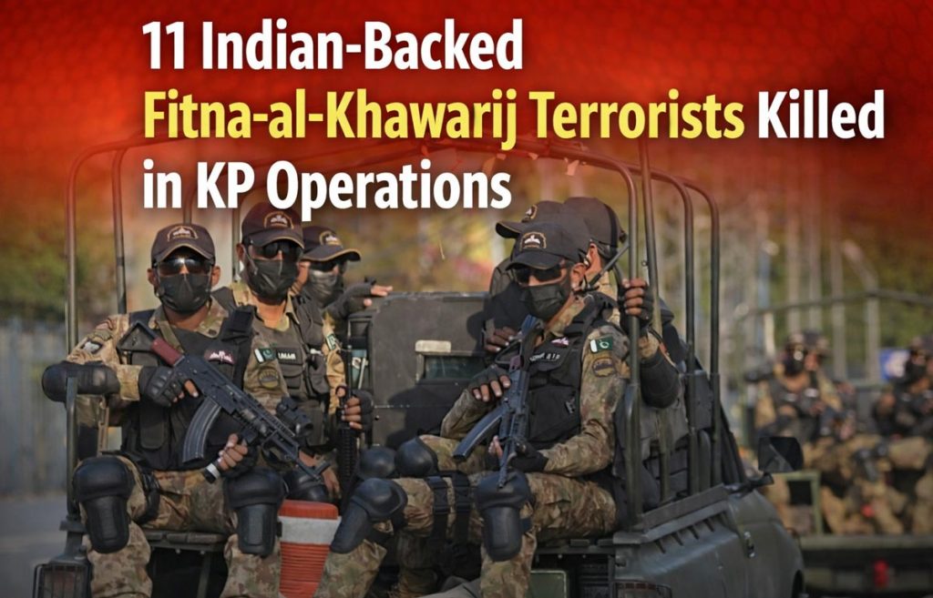 11 Indian-Backed Terrorists of Fitna-al-Khawarij Killed in KP: ISPR