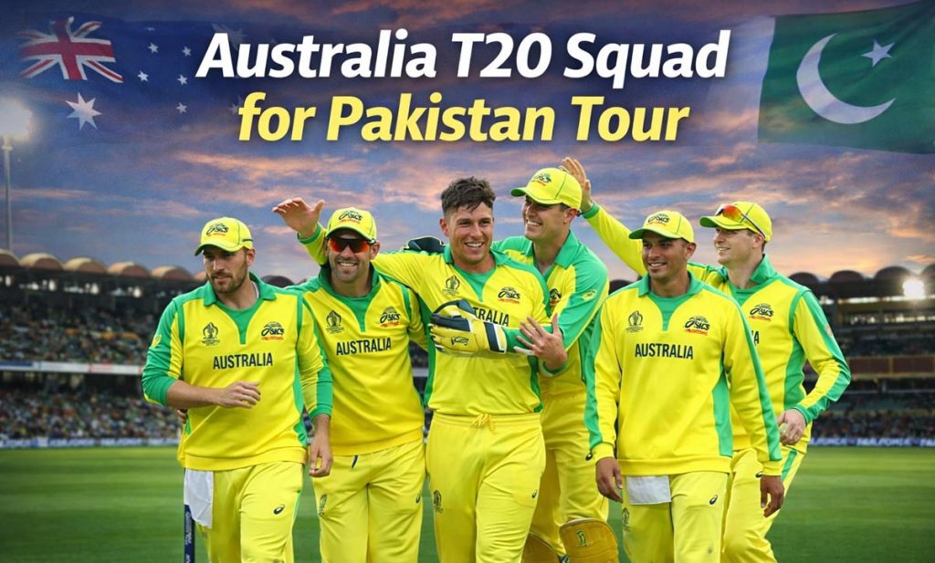 Australia Announce 17-Member T20 Squad for Pakistan Tour