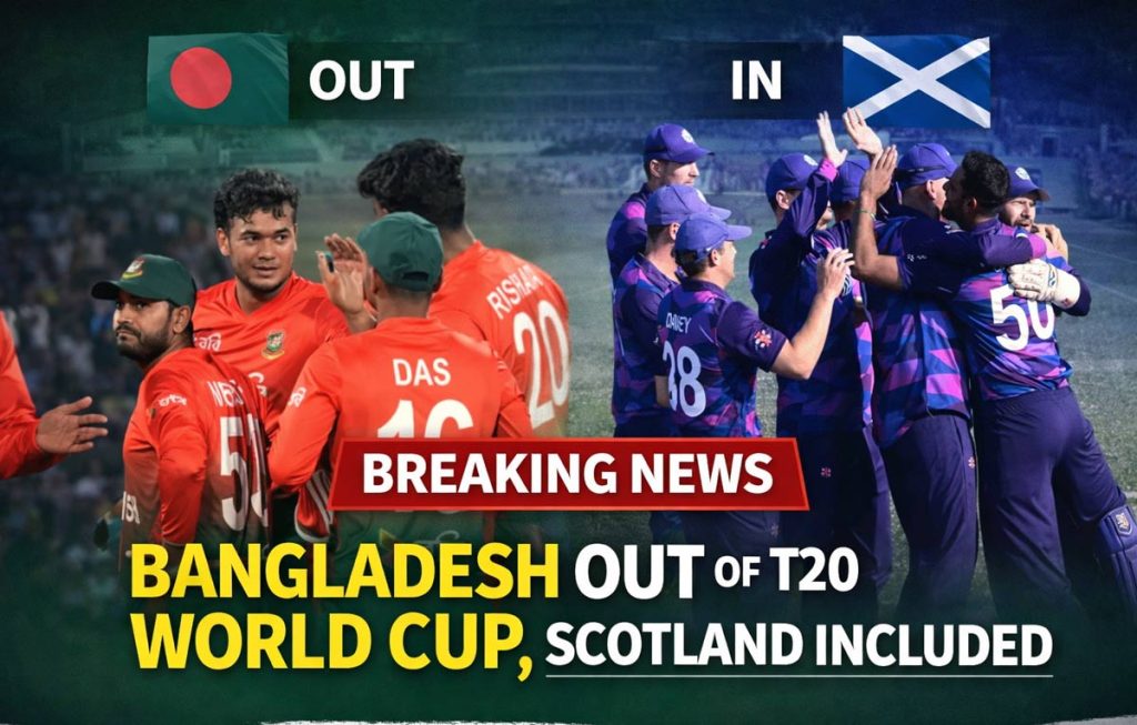 Breaking: Bangladesh Out of T20 World Cup, Scotland In