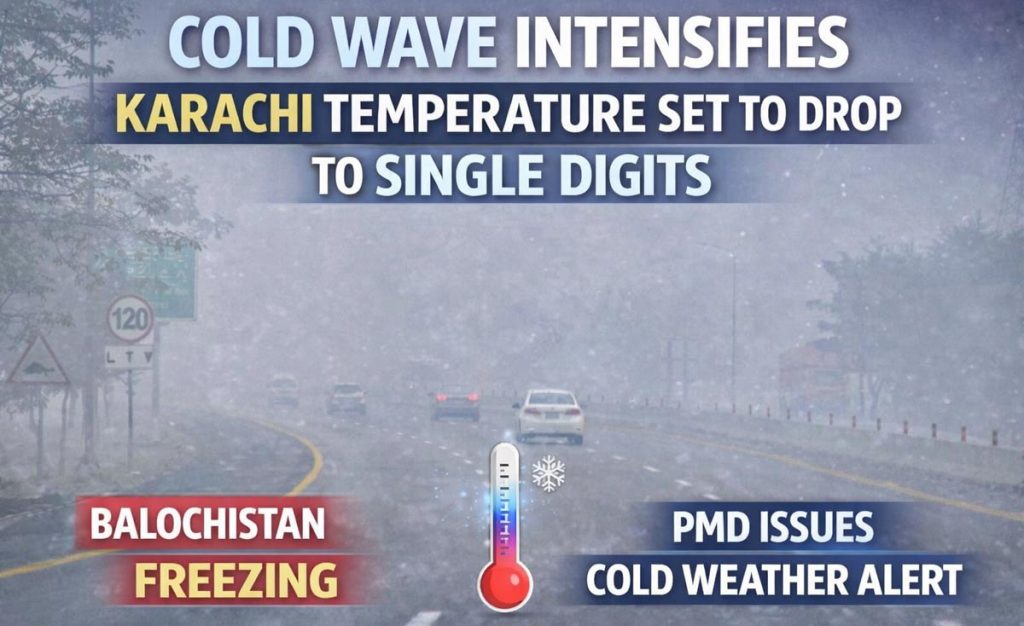 Cold Wave Intensifies as Karachi Temperature Set to Drop to Single Digits
