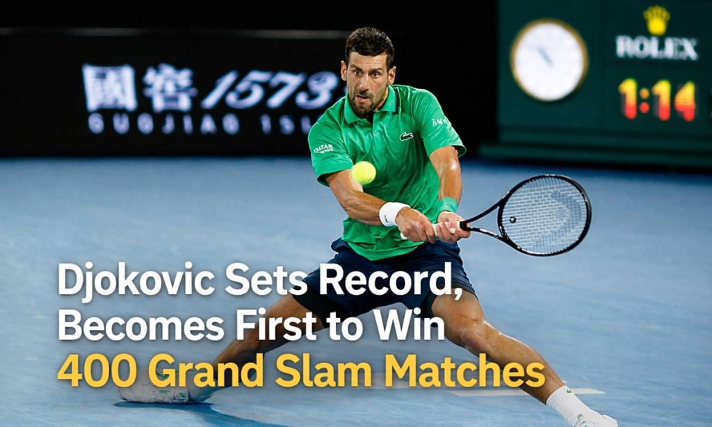 Djokovic Makes History with 400 Grand Slam Match Wins