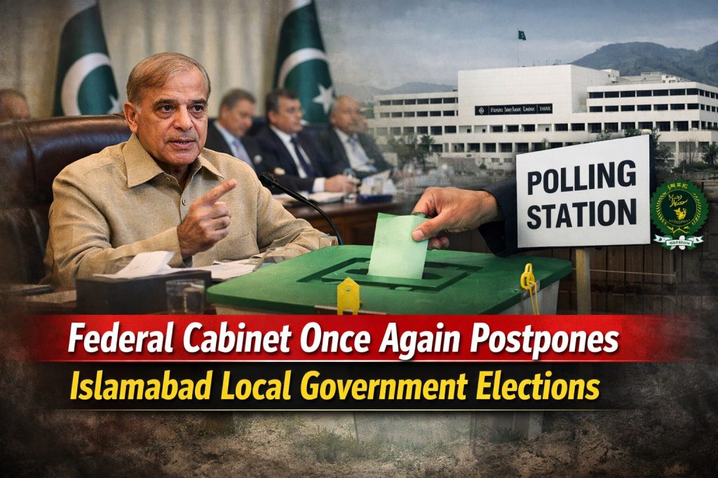 Federal Cabinet Once Again Postpones Islamabad Local Government Elections Federal Cabinet Once Again Postpones Islamabad Local Government Elections