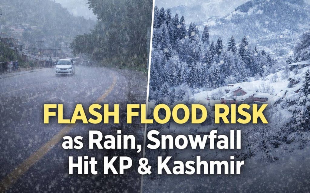 Flash Flood Risk as Rain, Snowfall Hit KP and Kashmir