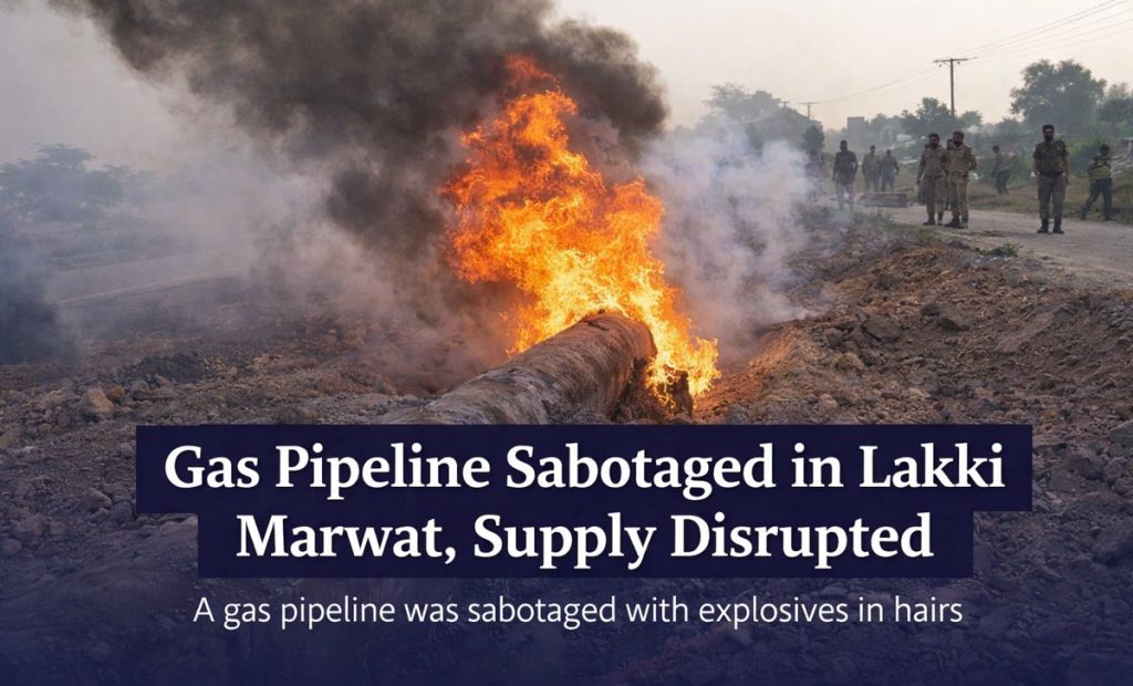 Gas Pipeline Sabotaged in Lakki Marwat