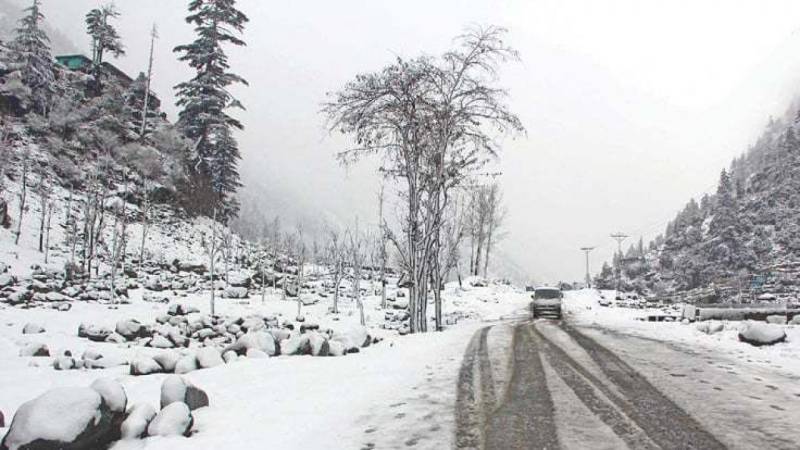 Snowfall at Gorakh Hill Station as Temperature Falls to -2°C
