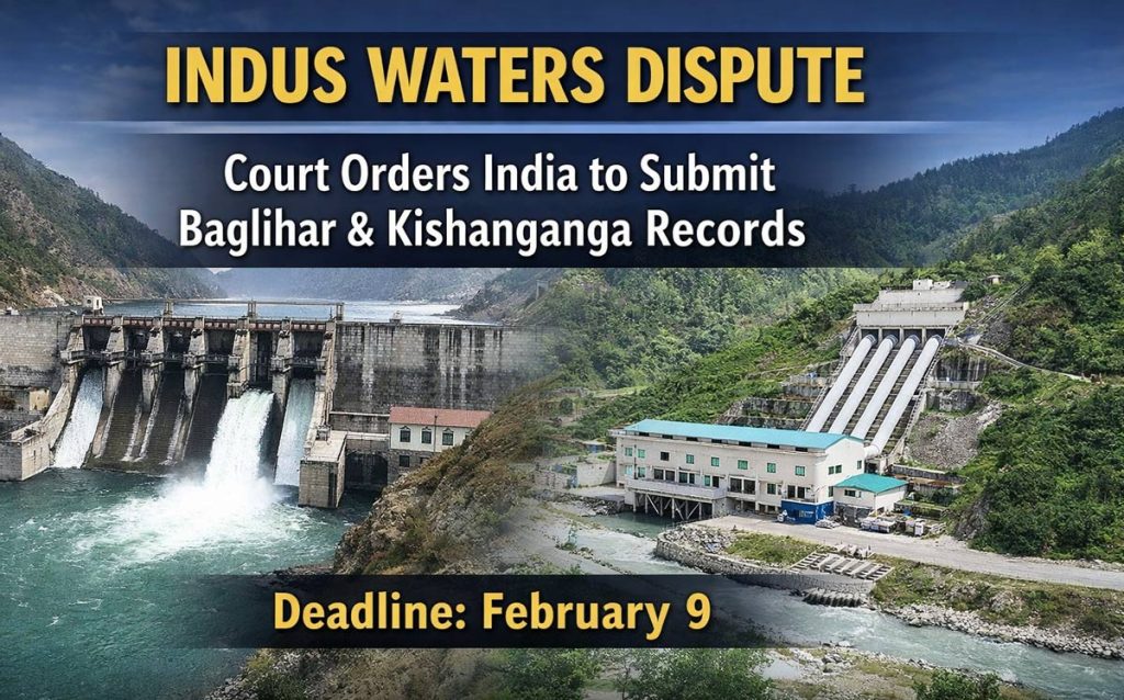 Indus Waters Dispute: Court Orders India to Submit Baglihar, Kishanganga Records