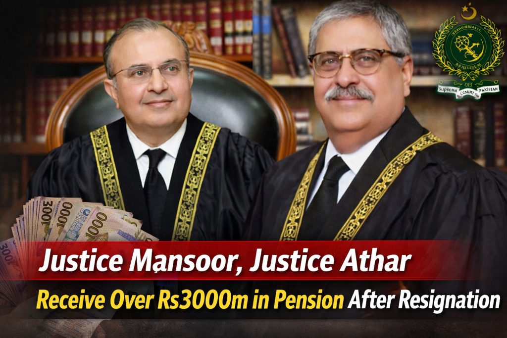 Justice Mansoor, Justice Athar Receive Rs300m+ in Pension After Resignation
