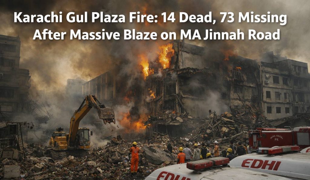 Karachi Gul Plaza Fire: 14 Dead, 73 Missing After Massive Blaze on MA Jinnah Road