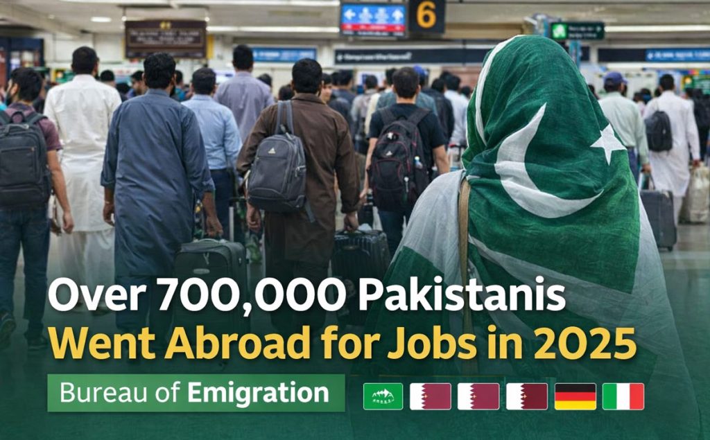 Over 700,000 Pakistanis Went Abroad for Jobs in 2025