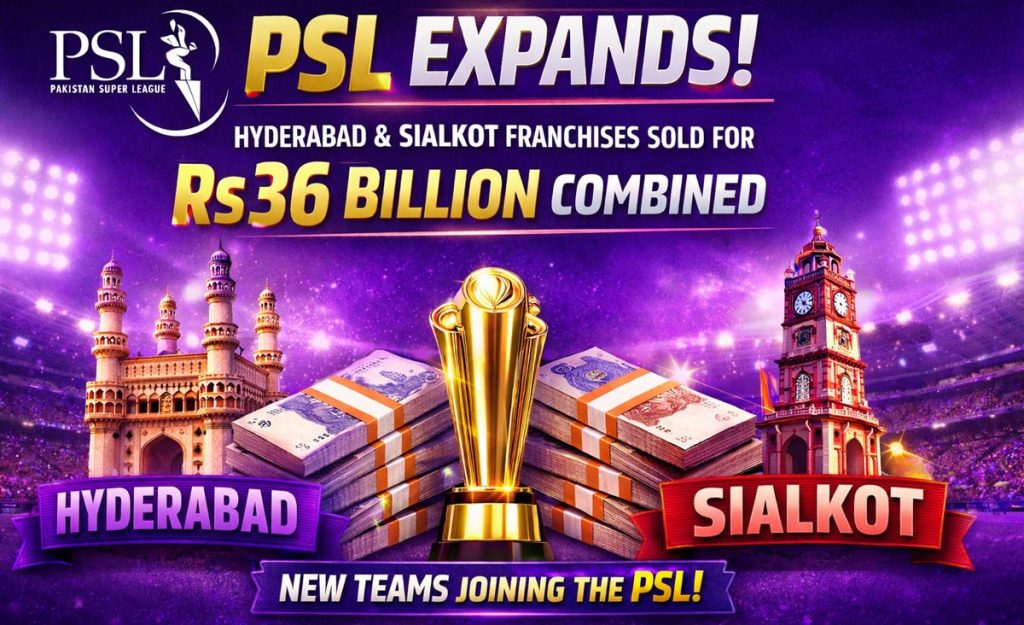 PSL Expands as Hyderabad, Sialkot Franchises Sold for Rs36 Billion Combined