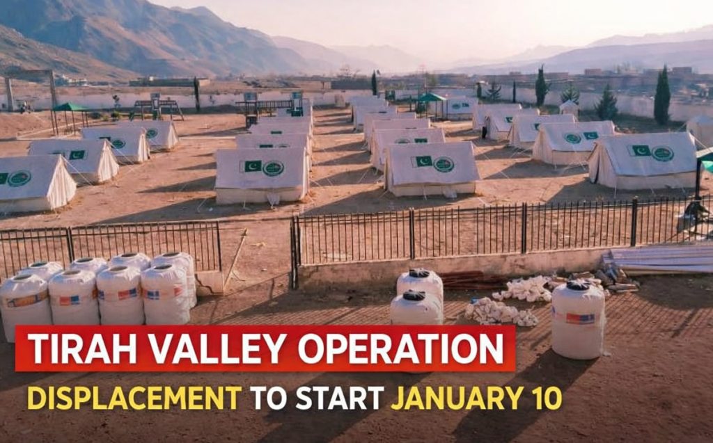 Tirah Valley Operation: Displacement of Residents to Begin from January 10