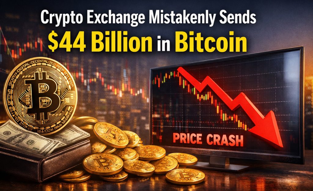 Crypto Exchange Mistakenly Distributes $44 Billion in Bitcoin