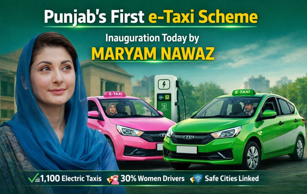 Punjab Launches Pakistan’s First e-Taxi Scheme | 1,100 EVs