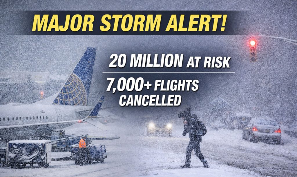 Worst US Storm Warning: 20M at Risk, 7,000 Flights Disrupted Worst US Storm Warning: 20M at Risk, 7,000 Flights Disrupted
