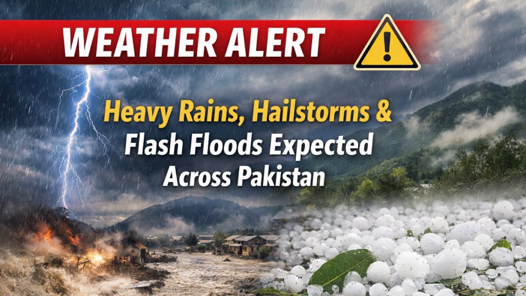 Rain spell begins across Pakistan, hailstorms and flash floods feared