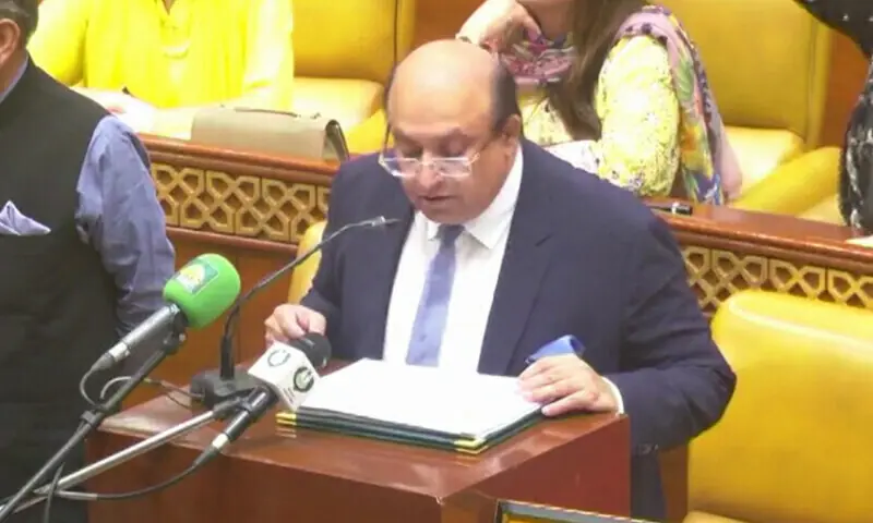 Punjab Budget 2026-27 Presented in Assembly with Rs5.9 Trillion Outlay Amid Opposition Protest Punjab Budget 2026-27 Presented in Assembly with Rs5.9 Trillion Outlay Amid Opposition Protest