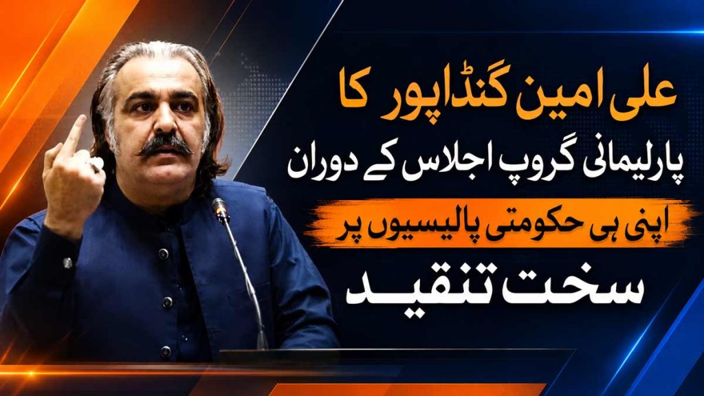 Ali Amin Gandapur Criticises KP Government Policies